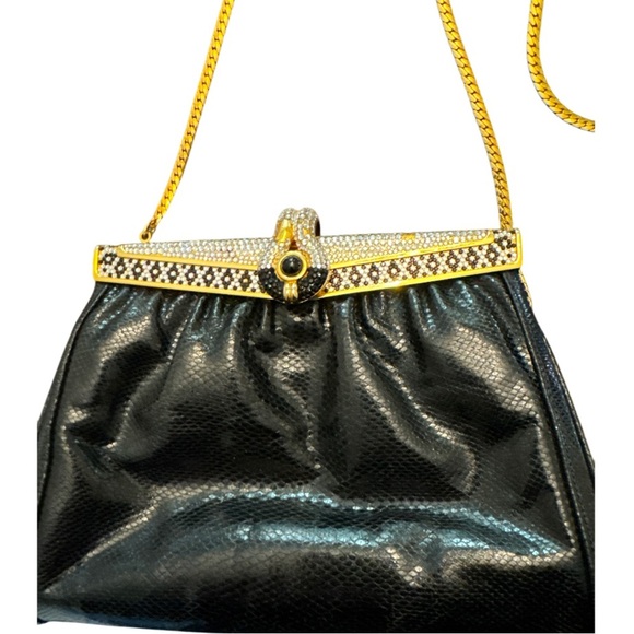 Vintage Black and Gold Clutch Bag - Picture 7 of 14